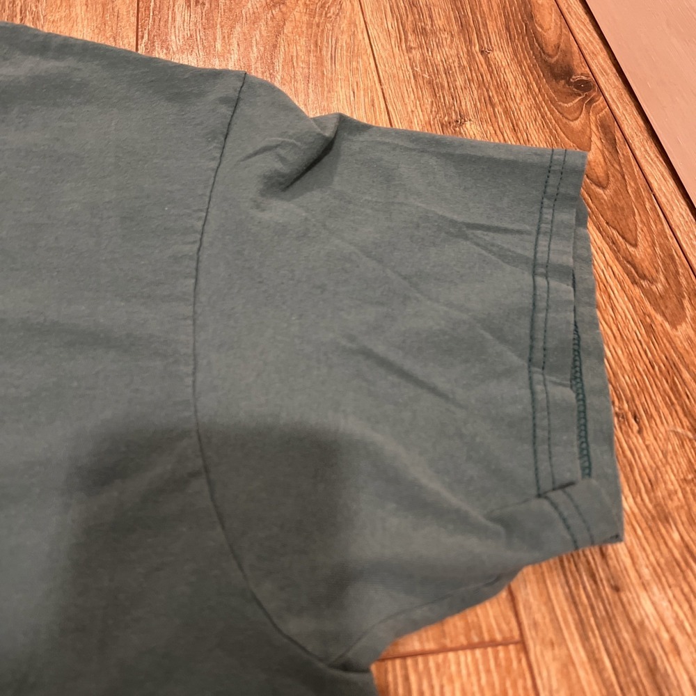 Vintage Fruit Of The Loom Pocket Blank T Shirt Mens XL Green - Picture 7 of 8